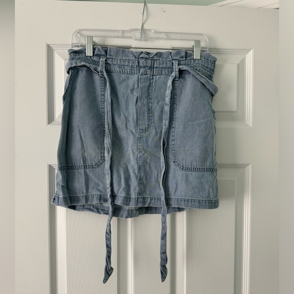 American Eagle Jean Paperbag Mini Skirt